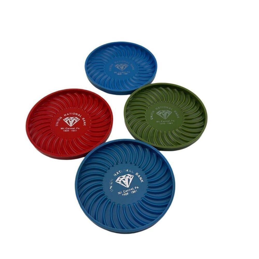 Union National Bank Mt Carmal PA Coasters Set of 4